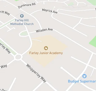 map for Farley Junior Academy