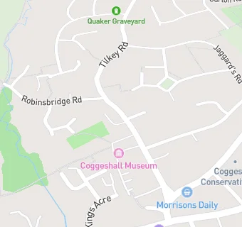 map for Coggeshall Village Hall