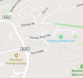 map for Charlbury Bowls Club