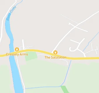 map for CRESSELLY ARMS