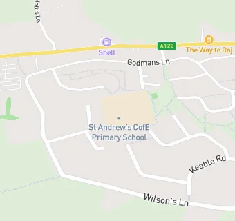 map for St Andrew's Church of England Voluntary Controlled Primary School, Marks Tey