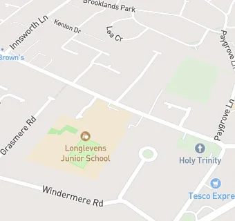 map for Longlevens Junior School