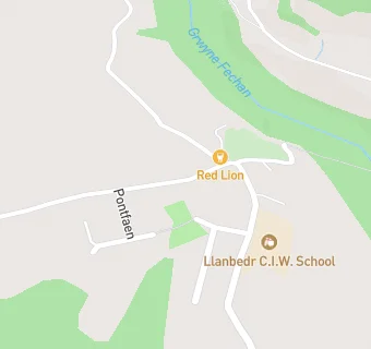 map for Llanbedr C.I.W. (Aided) School