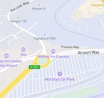 map for Holiday Inn Express Luton Airport