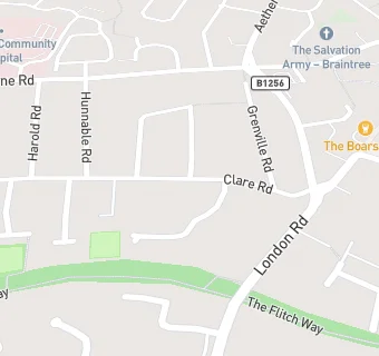 map for Braintree Bowls Club