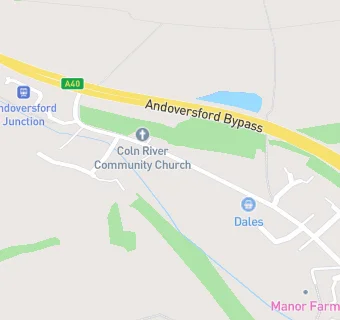 map for Andoversford Post Office