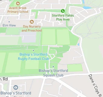 map for Bishops Stortford Rugby Club