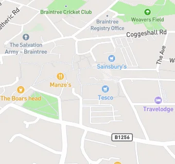 map for Braintree Area Foodbank