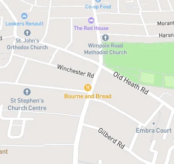 map for Bourne and Bread