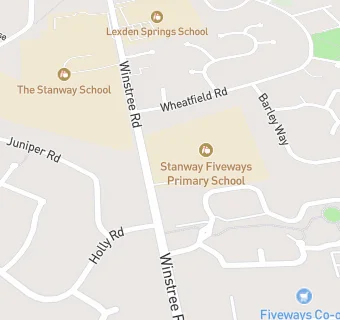 map for Stanway Fiveways Primary School