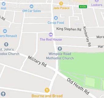 map for Wimpole Road Surgery