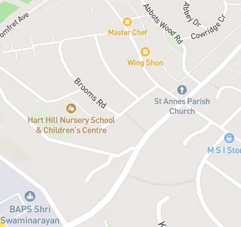 map for Hart Hill Nursery School