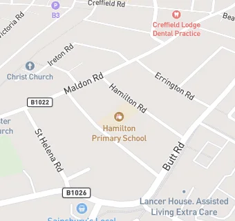 map for Hamilton Primary School