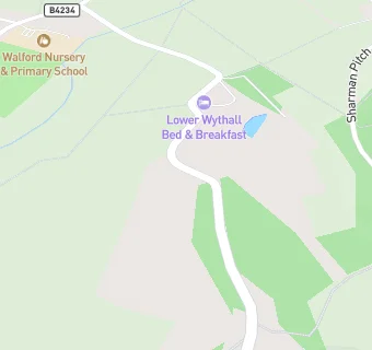 map for Lower Wythall B & B