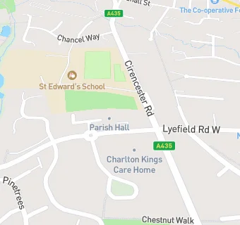 map for Sacred Hearts Church Hall