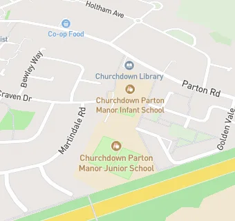 map for Churchdown Parton Manor Junior School