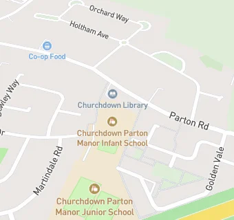 map for Churchdown Parton Manor Infant School