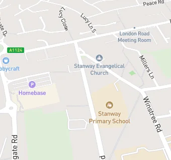 map for Stanway Primary School