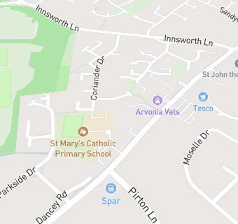 map for St Marys Catholic School