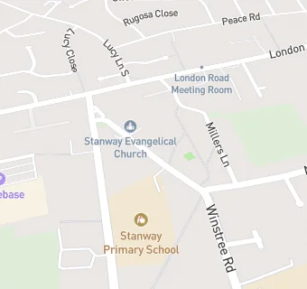 map for Stanway Evangelical Church