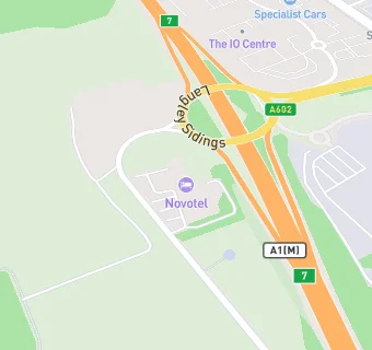 map for Novotel Stevenage