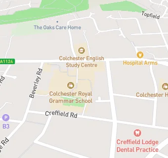 map for Colchester Royal Grammar School