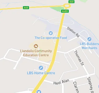 map for Llandeilo C.P. School