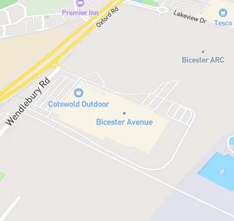 map for Bicester Avenue Garden Centre