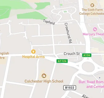 map for Crouch Street Bakes