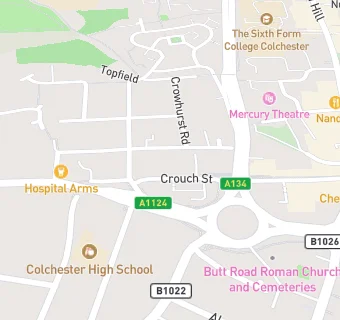 map for Crouch Street Newsagents