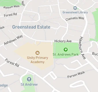 map for Unity Primary Academy