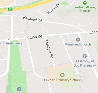map for Lexden County Primary School