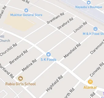 map for S K Foods