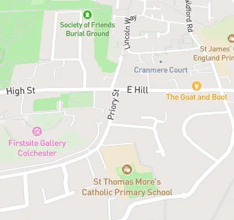 map for St Thomas More's Catholic Primary School, Colchester