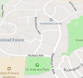 map for Greenstead Association Social Club