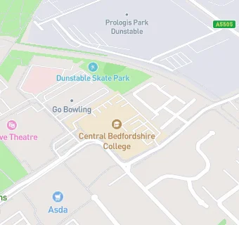 map for Central Bedfordshire College