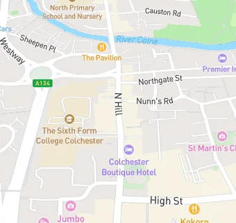 map for Colchester Sixth Form College