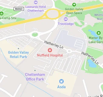 map for Nuffield Health Cheltenham Hospital