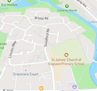 map for St James' Church of England Primary School