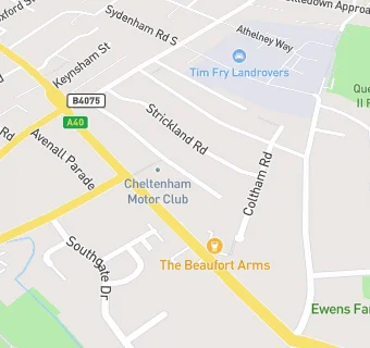 map for Cheltenham Motor Club