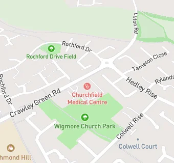 map for Churchfield Medical Centre