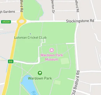 map for Wardown Park Ice Cream and Burger Kiosk