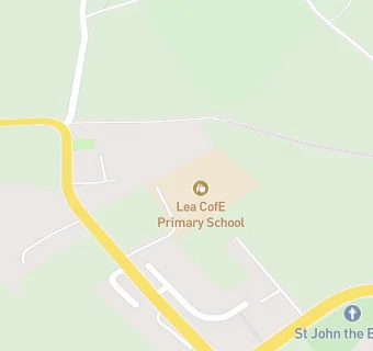 map for Lea CofE Primary School