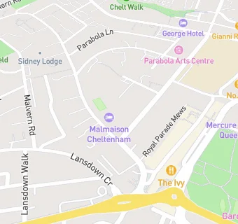 map for Malmaison Cheltenham