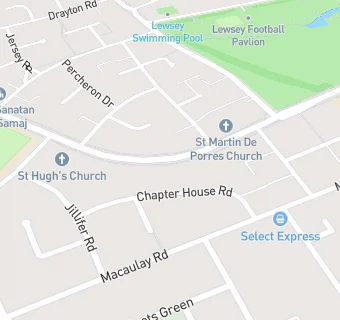 map for St Hugh's Parish Church