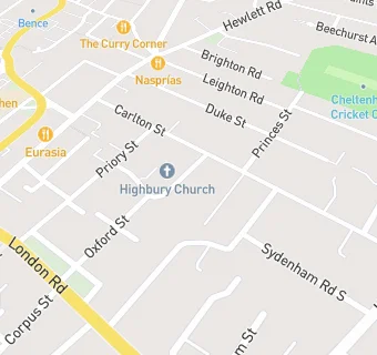 map for Highbury Congregational Church