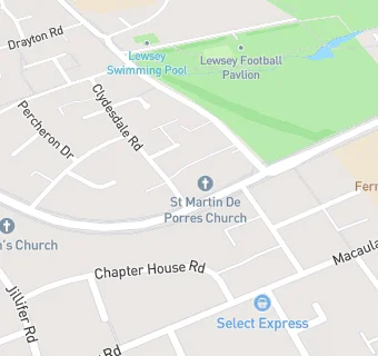 map for St Martin De Porres Parish Church