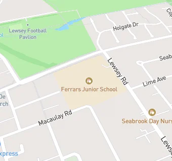 map for Ferrars Infant School