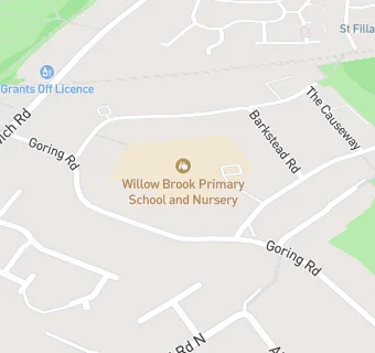 map for Willow Brook Primary School and Nursery