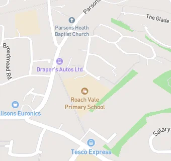 map for Roach Vale Primary School